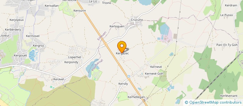 localisation de l'entreprise SCI DE KERGAZEC  PLOUHARNEL