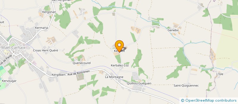 localisation de l'entreprise SCI DE KERGILOT  MAEL-CARHAIX