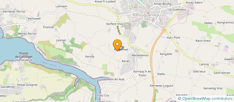 localisation de l'entreprise SCI DE KERGONVEL  PLOUGUERNEAU