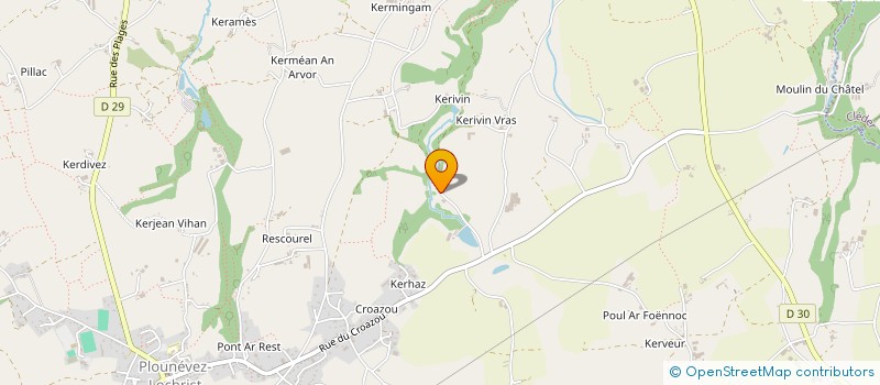 localisation de l'entreprise SCI DE KERGORNET  PLOUNEVEZ-LOCHRIST