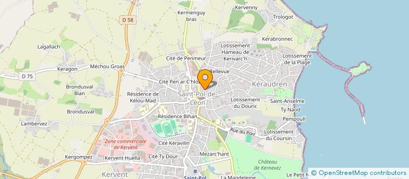 localisation de l'entreprise SCI DE KERILIS  SAINT-POL-DE-LEON