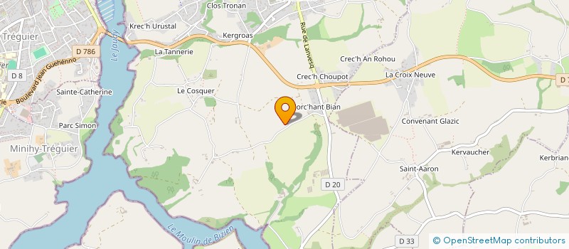 localisation de l'entreprise SCI DE KERIVOALAN  MINIHY-TREGUIER