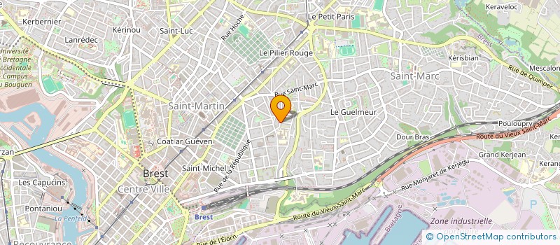 localisation de l'entreprise SCI DE KERJAOUEN  BREST