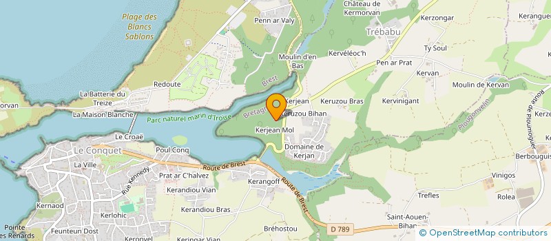 localisation de l'entreprise SCI DE KERJEAN MOL  TREBABU