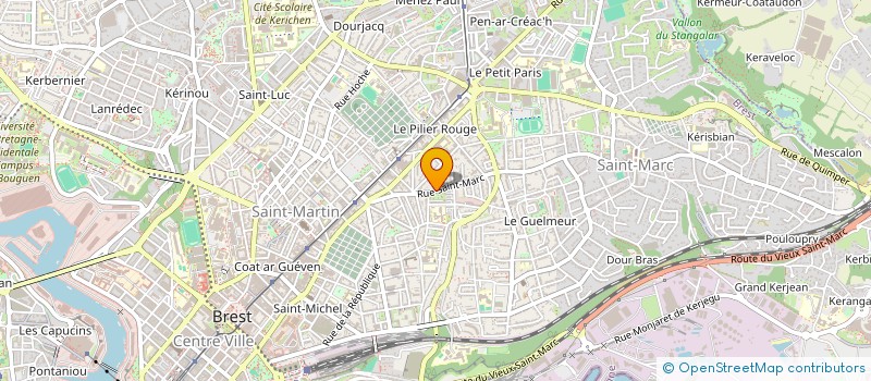 localisation de l'entreprise SCI DE KERLEODIN  BREST