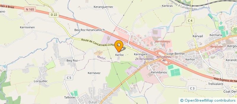 localisation de l'entreprise SCI DE KERLOCH  MELLAC