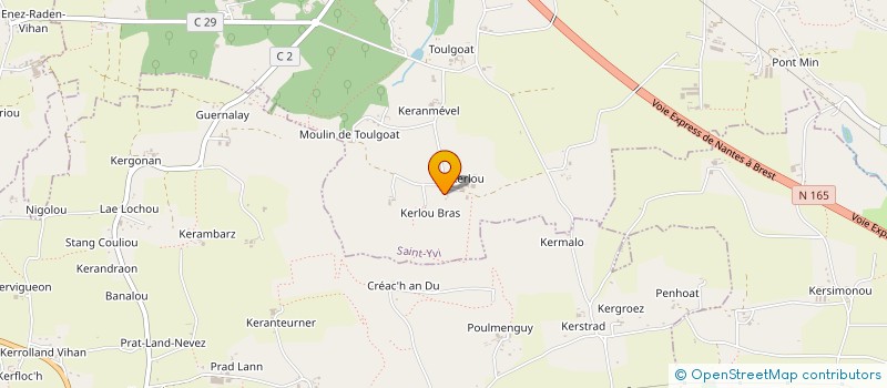 localisation de l'entreprise SCI DE KERLOU  ROSPORDEN