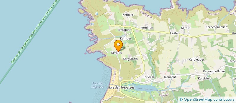localisation de l'entreprise SCI DE KERLUDU  CLEDEN-CAP SIZUN