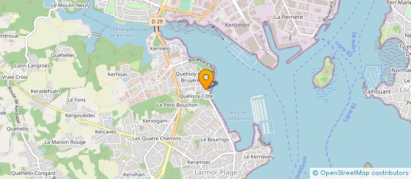localisation de l'entreprise SCI DE KERMELO  LARMOR-PLAGE