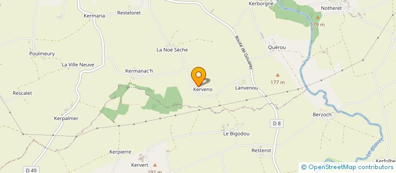 localisation de l'entreprise SCI DE KERMORVAN à KERGRIST-MOELOU
