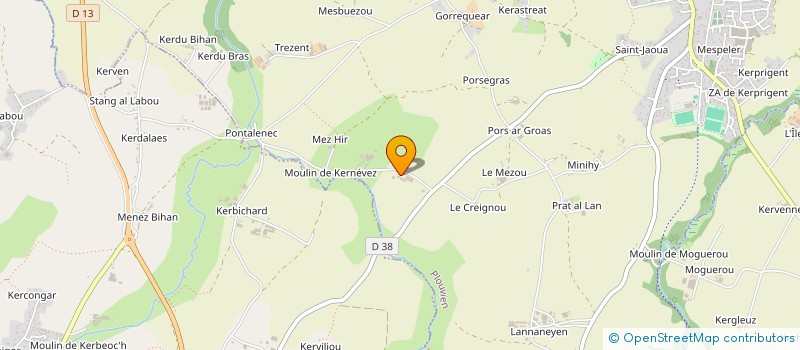 localisation de l'entreprise SCI DE KERNEVEZ  PLOUVIEN