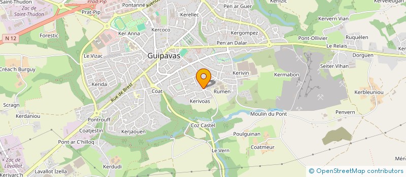 localisation de l'entreprise SCI DE KERNOAS  GUIPAVAS