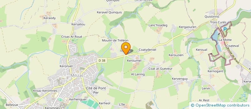 localisation de l'entreprise SCI DE KERONVEL  MILIZAC-GUIPRONVEL