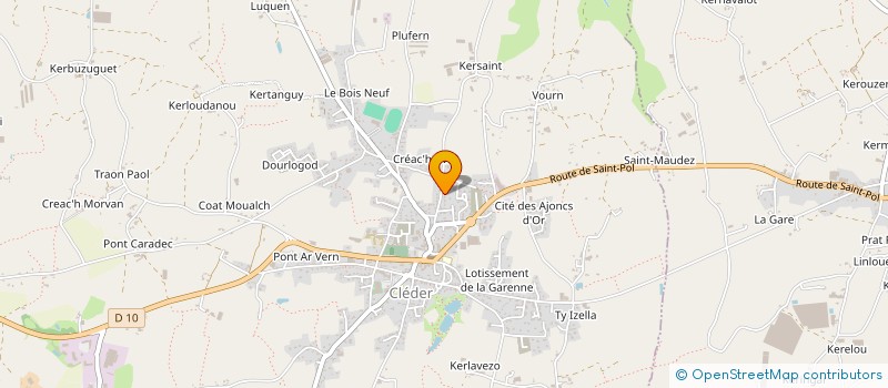 localisation de l'entreprise SCI DE KERSAINT  CLEDER