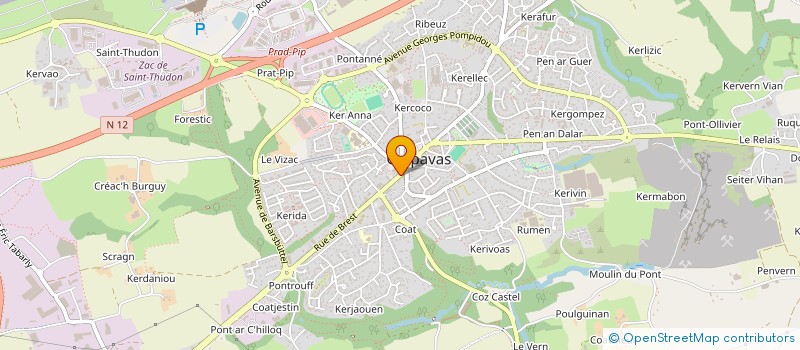 localisation de l'entreprise SCI DE KERSALOU  GUIPAVAS