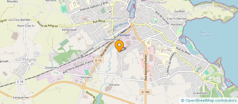 localisation de l'entreprise SCI DE KERSCAVET  PAIMPOL