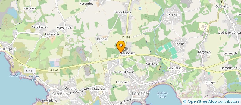 localisation de l'entreprise SCI DE KERSCOUET à PLOEMEUR