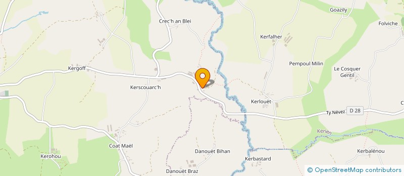 localisation de l'entreprise SCI DE KERUBET  MAEL-PESTIVIEN