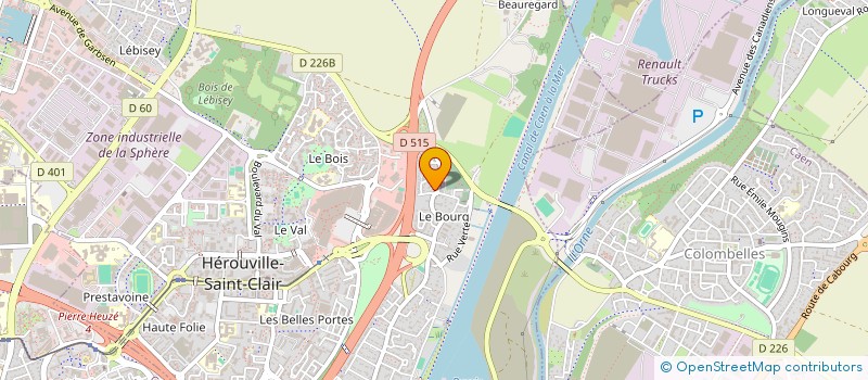 localisation de l'entreprise SCI DE KERVAILLET à HEROUVILLE-SAINT-CLAIR