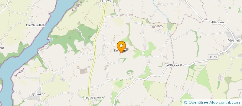 localisation de l'entreprise SCI DE KERVOERN  TREDARZEC
