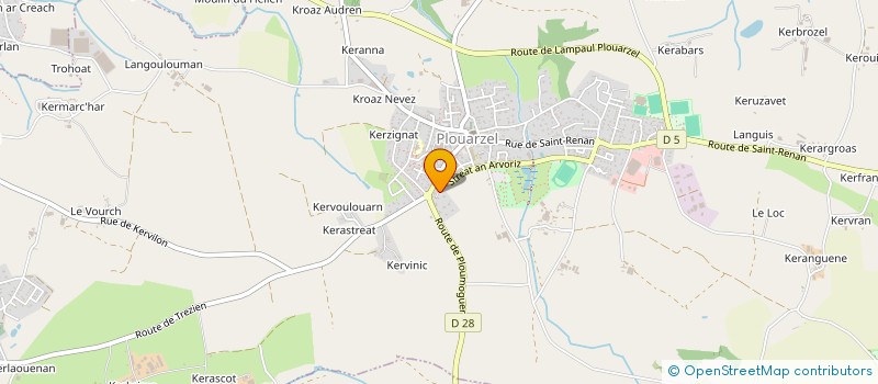 localisation de l'entreprise SCI DE KERVOURT  PLOUARZEL