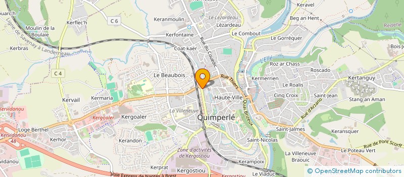 localisation de l'entreprise SCI DE KERZABEAU  QUIMPERLE