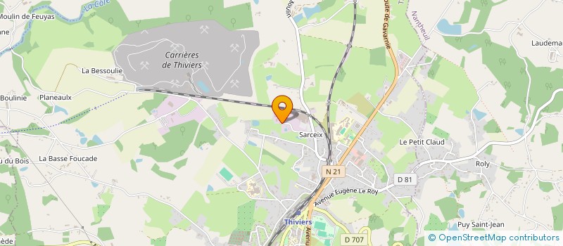 localisation de l'entreprise SCI DE L ABATTOIR DE THIVIERS  THIVIERS