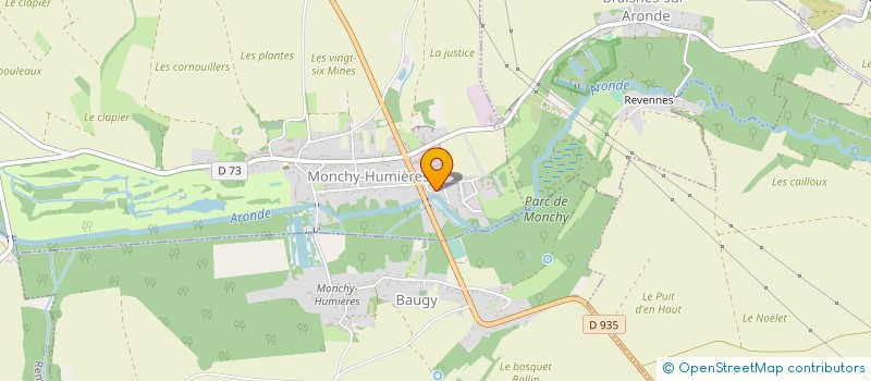 localisation de l'entreprise SCI DE L'ABBAYE  MONCHY-HUMIERES