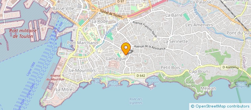 localisation de l'entreprise SCI DE L'ABBAYE  TOULON