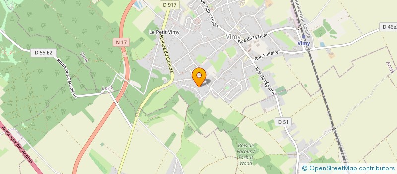 localisation de l'entreprise SCI DE L'ABBAYE à VIMY