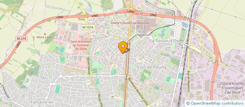 localisation de l'entreprise SCI DE L'ABBAYE à DIJON