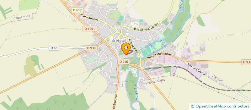 localisation de l'entreprise SCI DE L'ABBAYE DE BRETEUIL.  BRETEUIL