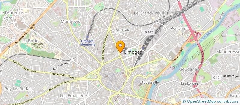 localisation de l'entreprise SCI DE L ACADEMIE à LIMOGES