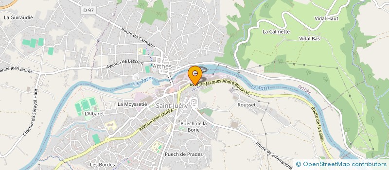 localisation de l'entreprise SCI DE L'ACIERIE  SAINT-JUERY