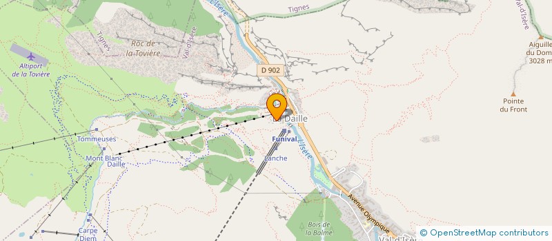 localisation de l'entreprise SCI DE L ADROIT  VAL D'ISERE