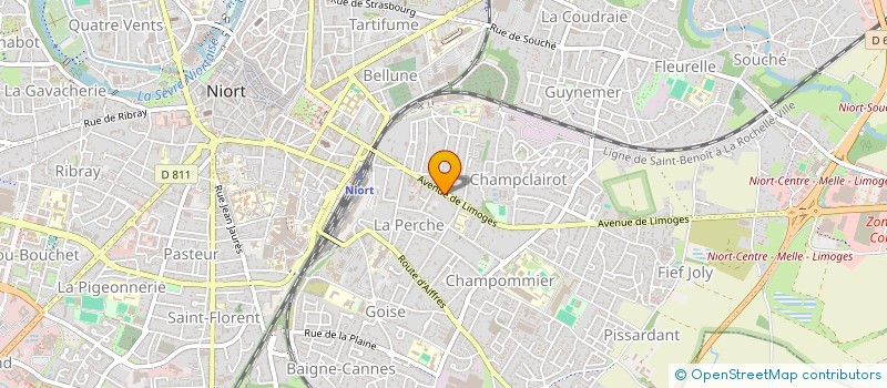 localisation de l'entreprise SCI DE L'AERODROME à NIORT
