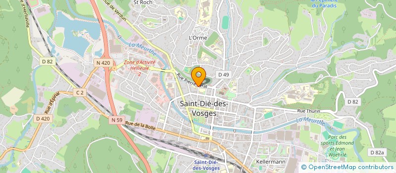 localisation de l'entreprise SCI DE L'AGNE à SAINT-DIE-DES-VOSGES