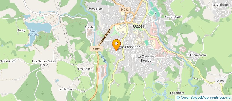 localisation de l'entreprise SCI DE L'AIGLE à USSEL