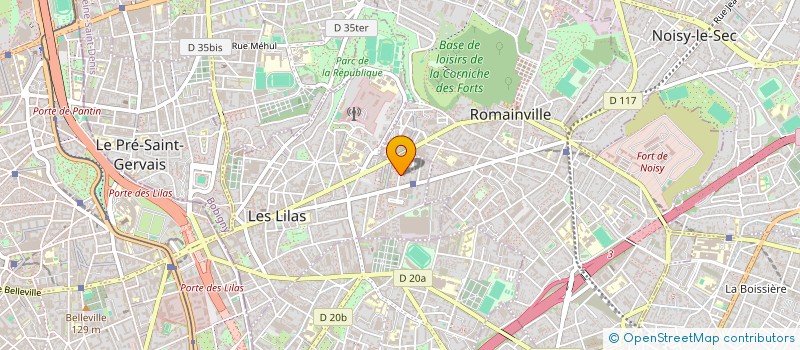 localisation de l'entreprise SCI DE L'AIGLE à LES LILAS