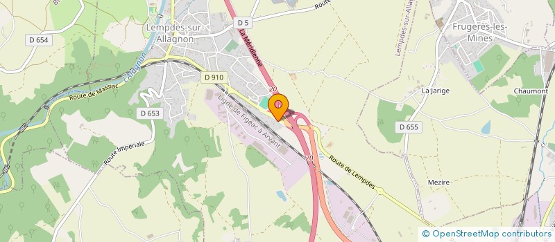 localisation de l'entreprise SCI DE L'AIR DE LA GARE  LEMPDES-SUR-ALLAGNON