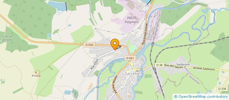 localisation de l'entreprise SCI DE L'ALBE à SARRALBE