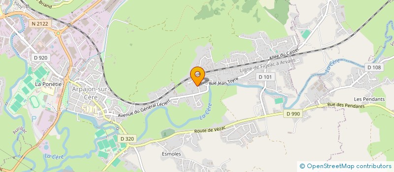 localisation de l'entreprise SCI DE L ALBONIE à ARPAJON-SUR-CERE