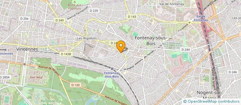 localisation de l'entreprise SCI DE L'ALLEE MICHELET à FONTENAY-SOUS-BOIS