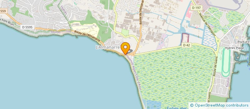 localisation de l'entreprise SCI DE L ALMASSAN à HYERES