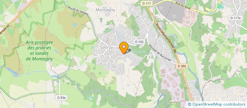 localisation de l'entreprise SCI DE L'AMANDERAIE  MONTAGNY