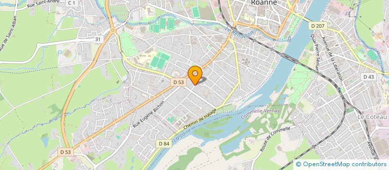 localisation de l'entreprise SCI DE L'AMITIE  ROANNE