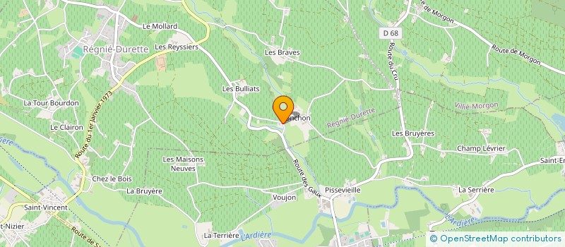 localisation de l'entreprise SCI DE L'ANGE  REGNIE-DURETTE