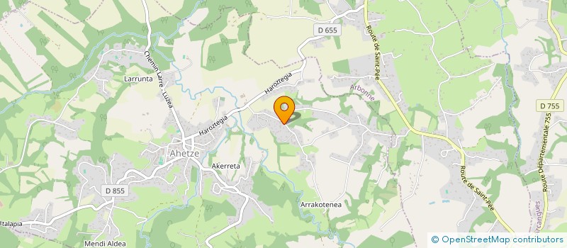 localisation de l'entreprise SCI DE L'ANGEVINIERE ET DES BERTHOMIERES  AHETZE