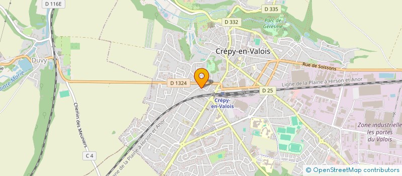 localisation de l'entreprise SCI DE L'ANGLE  CREPY-EN-VALOIS