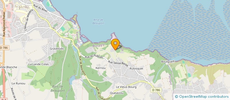 localisation de l'entreprise SCI DE L'ANGLE  PAIMPOL